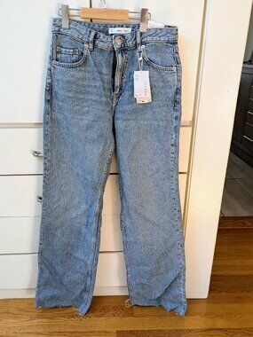 Mango Wide Leg Jeans, size: USA 4